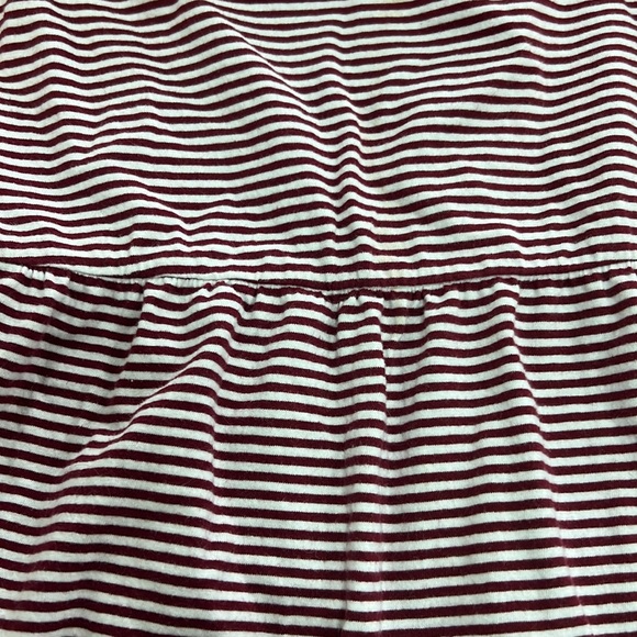 Girls Old Navy white and maroon striped dress size Medium 8 - Picture 2 of 4
